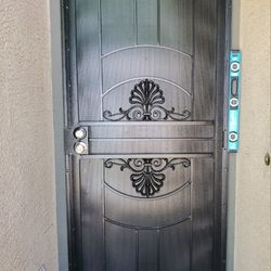 Security Door Heavy-Duty 36x80  Black (Installation Included)