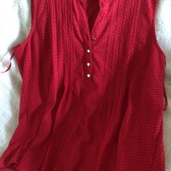WOMANS TOP -RED SIZE 2X