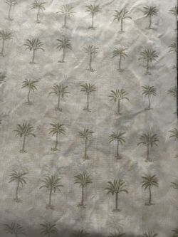 Sheer Drapery - palm tree design 