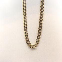 Gold Curb Chain 10K Solid New 