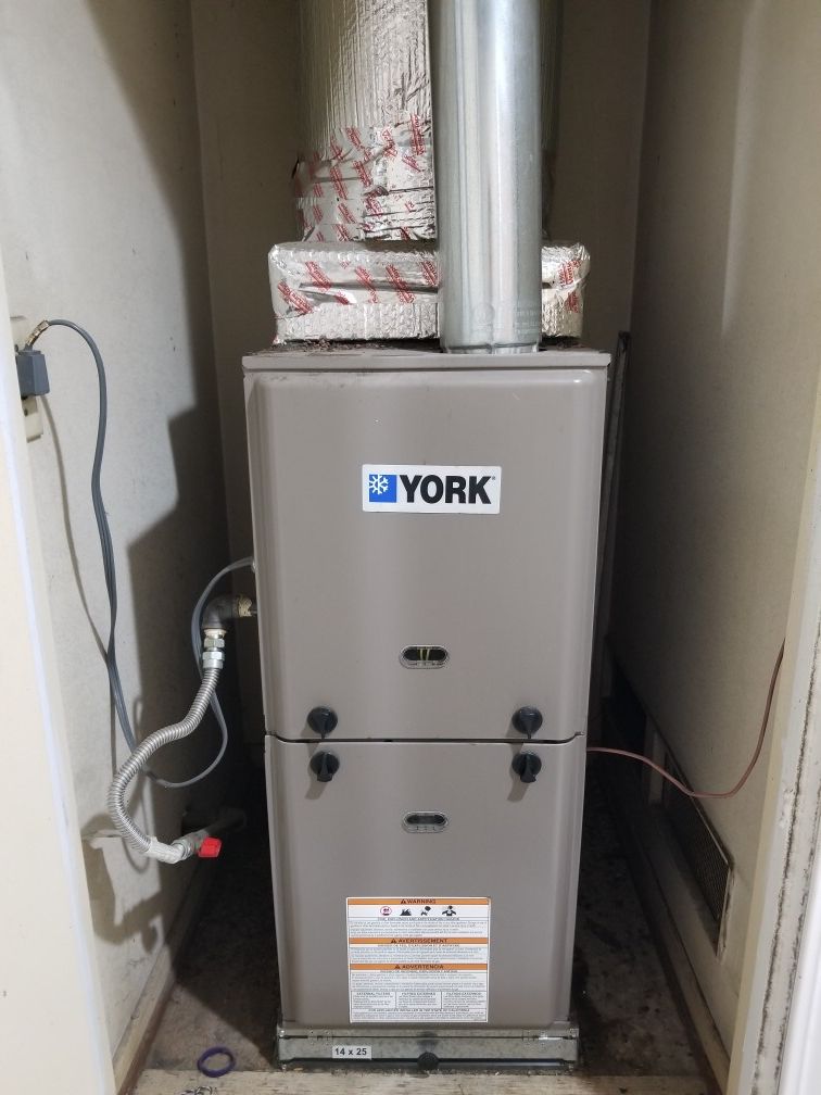 York 60K BTU Gas Furnace Single Speed + Filter Cabin