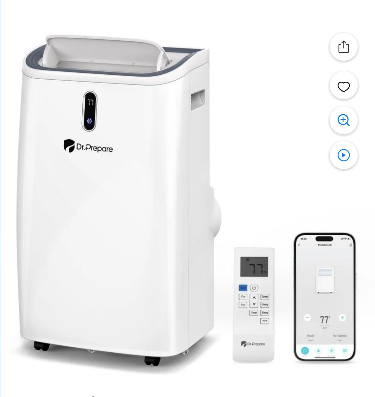 14000 BTU Smart WiFi Portable Air Conditioner