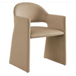 Brand new (Set of 8) RH Corta dupe Performance Velvet Dining Armchairs upholstered in ivory or taupe