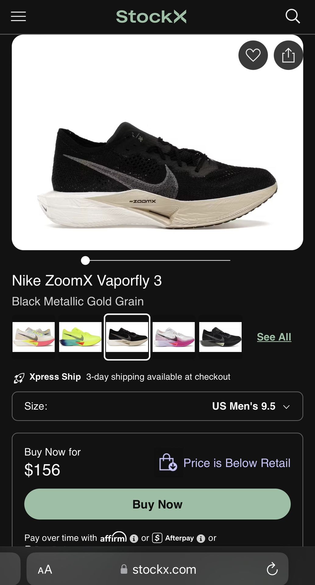 Nike ZoomX Vaporfly 3 Running Shoes