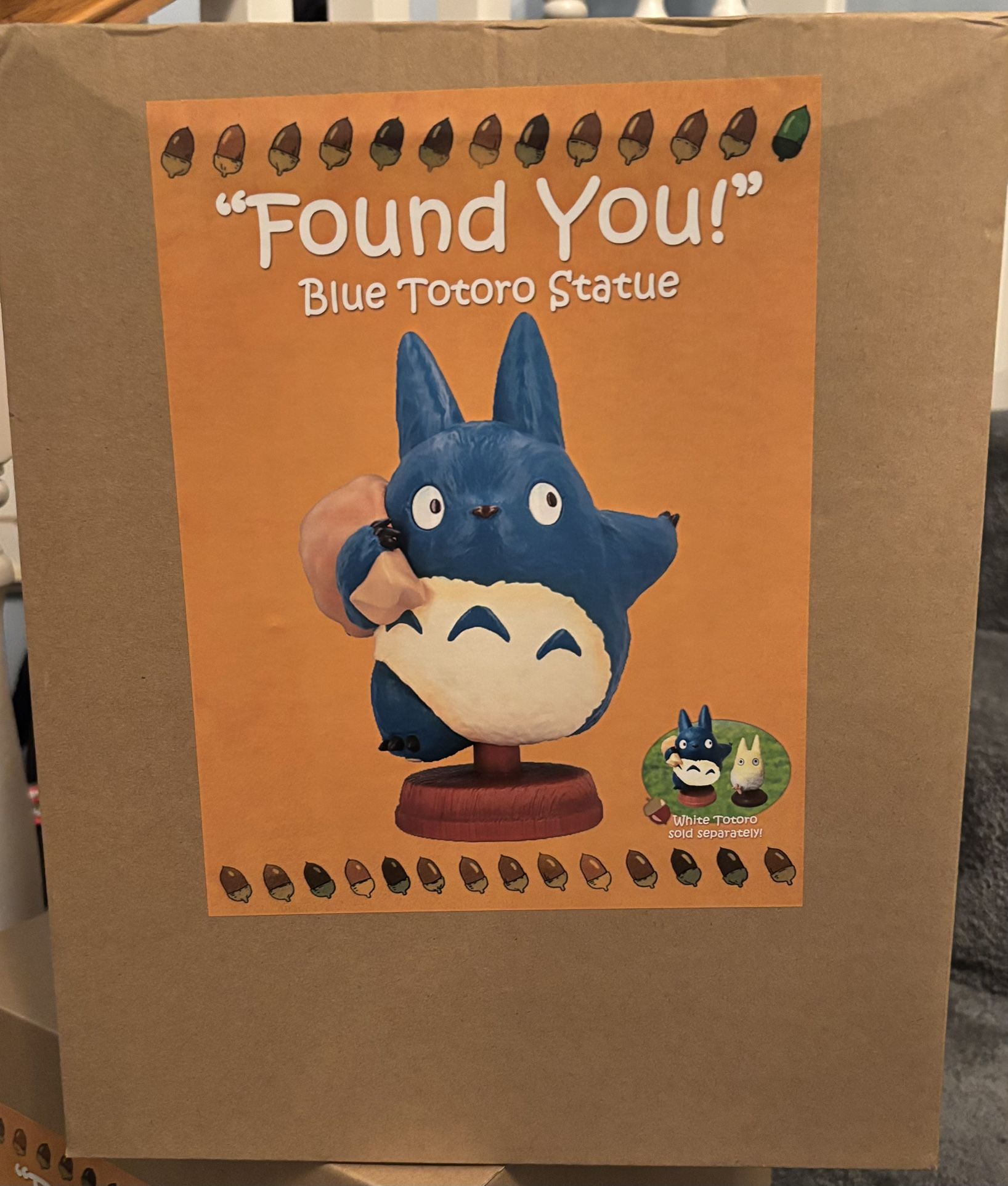 New Found You! Medium Blue Totoro Statue "My Neighbor Totoro" Studio Ghibli