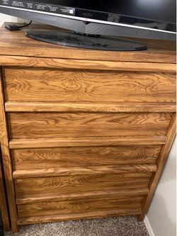 Desk & Dresser set solid oak
