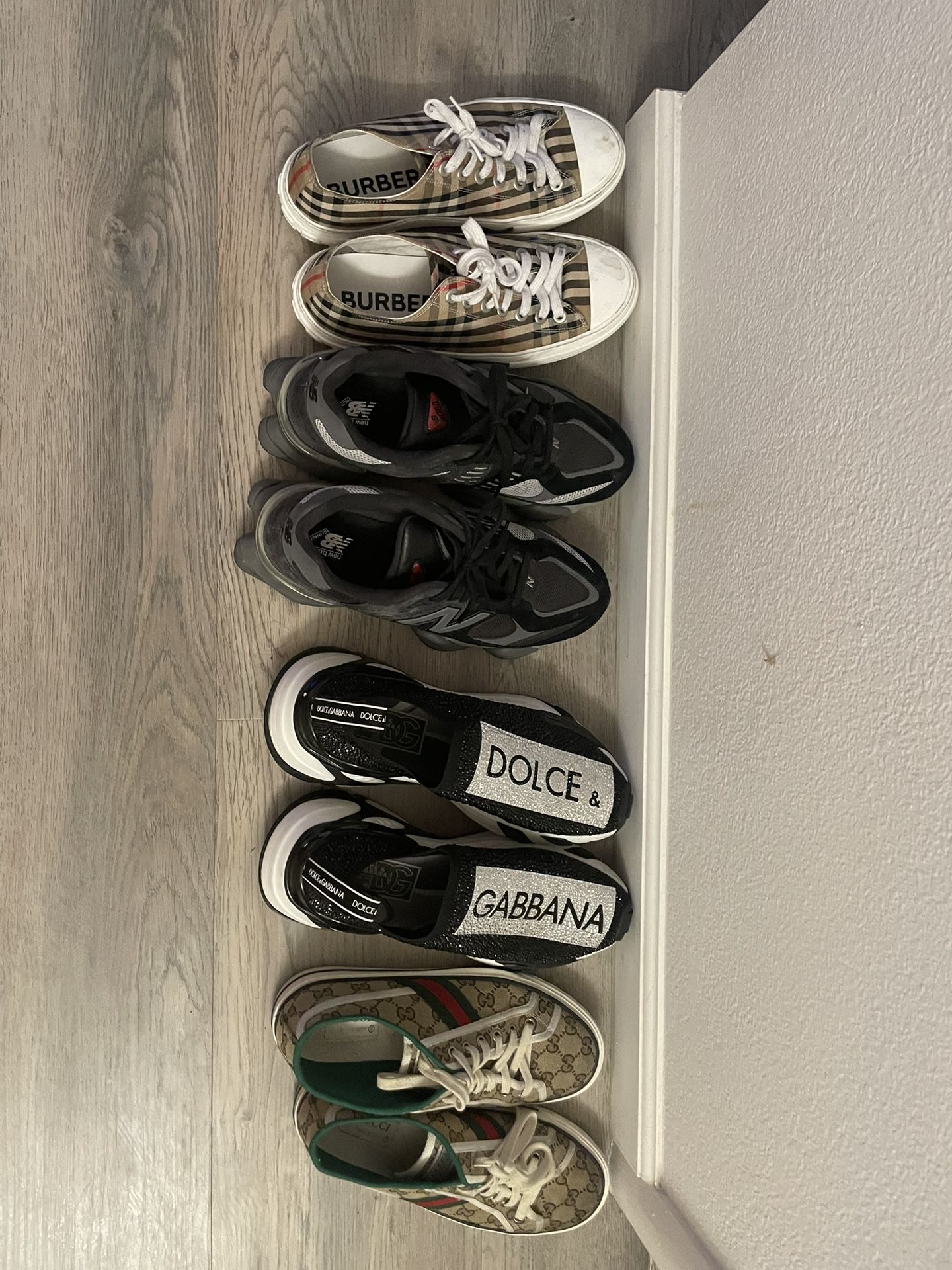 Designer Shoes, Gucci, Burberry, Dolce and gabana 