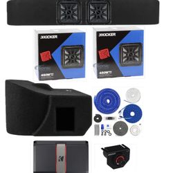 SILVERADO SIERRA F150 crew cab BASS PACKAGE Kicker INSTALLED