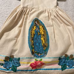 Hand Made Our Lady Of Guadalupe Dress Made In Guadalajara Jalisco! Vestido De Nuestra Señora De Guadalupe Hecho En Guadalajara Jalisco!