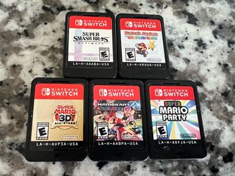 Paper Mario kart 8 deluxe Super Mario Party Super Mario 3D all stars Nintendo Switch