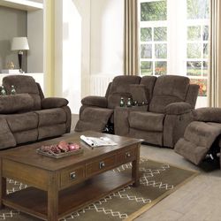 💥FREE DELIVERY💥Brand New  3PC Reclining Sofa Loveseat Chair Set 