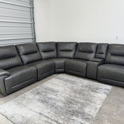 Ryerson 6-piece Power Reclining Leather Sectional