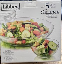 5 Pieces Glass Serving Bowls