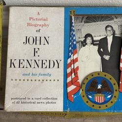 Vintage A Pictorial Biography of John F. Kennedy 42 Historical News Photos in Box $5 for All xox