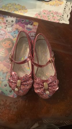 Pink Glitter mini heel shoes for girls