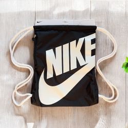 Nike Drawstring Bag Black 17” X 13” NWT