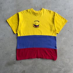 Vintage 00s Colombian National Flag Tee - L