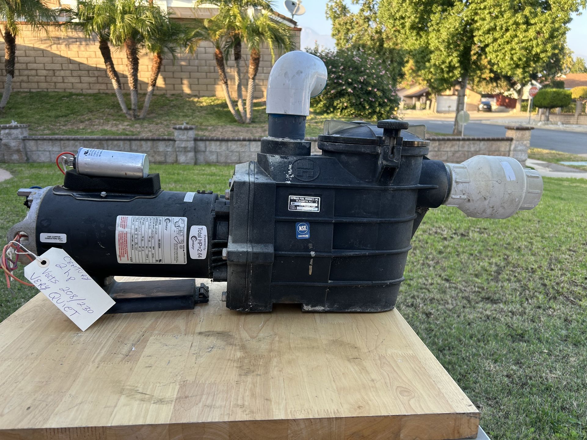 Complete Pool Motor Pump $175 Very Quiet