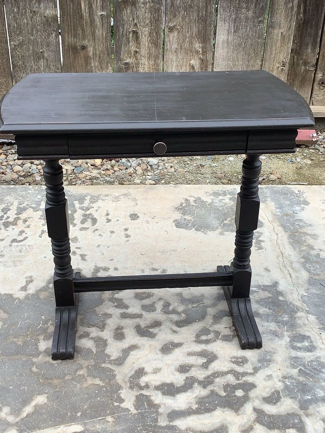 BLACK VINTAGE DIY END/LIBRARY TABLE
