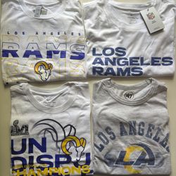 Lot of Four (4) LA Rams Shirts - Men’s Size Large & XL