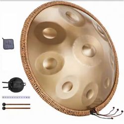 Hand Pan Drum Instrument with Mallets