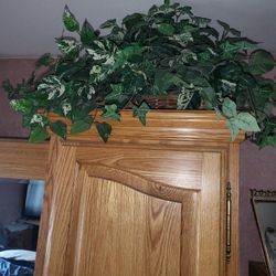 Three Large Artificial Plants In Baskets 