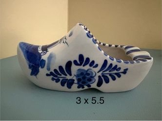 Vintage Oud Delft Mini Bone China Clog