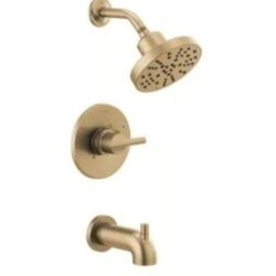 Delta Nicoli Single-Handle 5-Spray Tub and Shower Faucet with H2OKinetic Technology in Champagne Bronze (Valve Included)