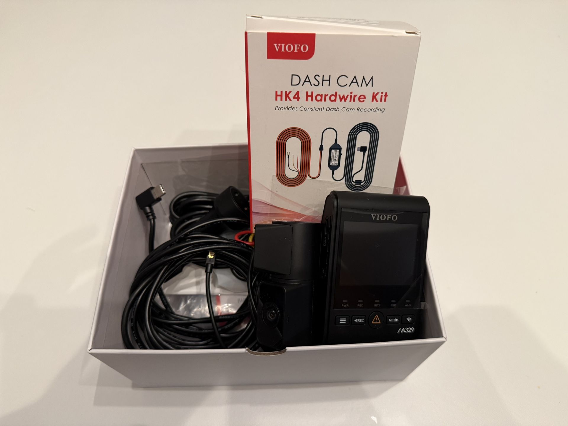 VIOFO A329 4K 60FPS Dash Cam Front and Rear, 4K+2K Dual Dash Camera for Cars, Power Saving Parking Mode, Wi-Fi 6 App Control, Dual STARVIS 2 Sensors