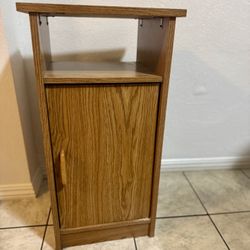 Oak Wood Cabinet with Storage