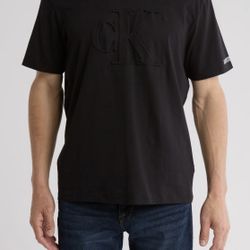 NEW Embossed Monogram Black T-Shirt Calvin Klein Men’s - Size XL