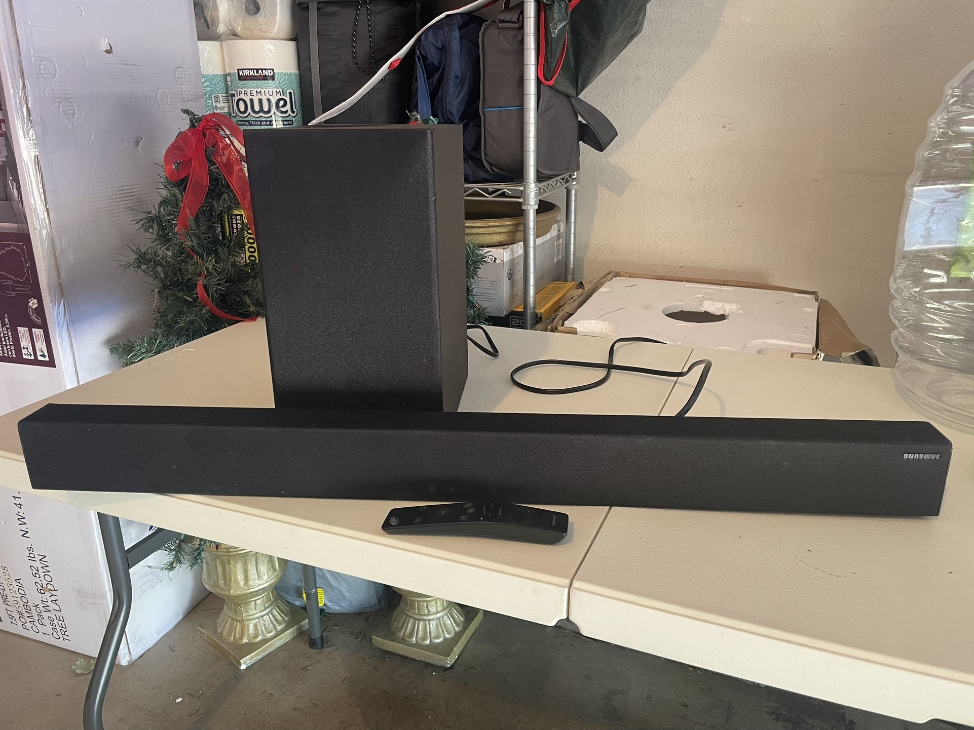 Samsung Soundbar, Subwoofer With Remote.