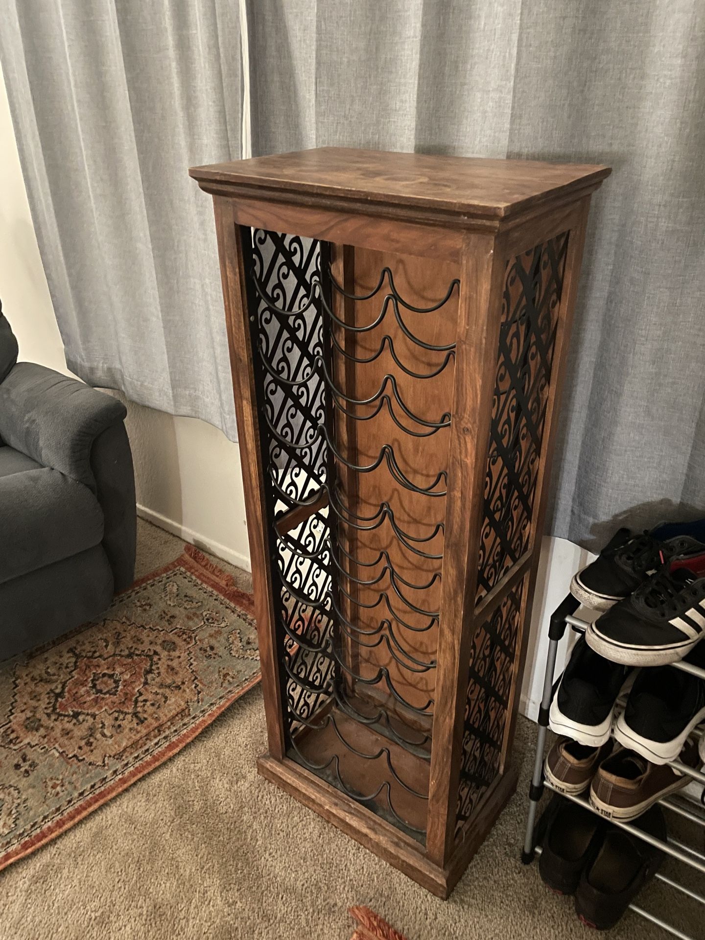 Wine Rack 30 Bottles Metal Frame