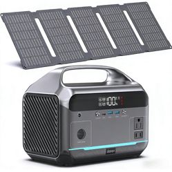 DARAN Portable Power Station with 40W Solar Panel Included, 288Wh (90,000mAh) LiFePO4 Battery, 350W (600W Peak), 7-Port Design, 2.1Hrs Fast Charing So