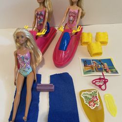 Barbie Dolls Beach/surf/jet Ski Lot, Items Added