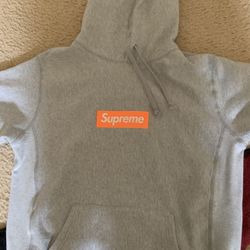 Supreme Box Logo Hooded Sweatshirt (FW17) Heather Grey (Large)