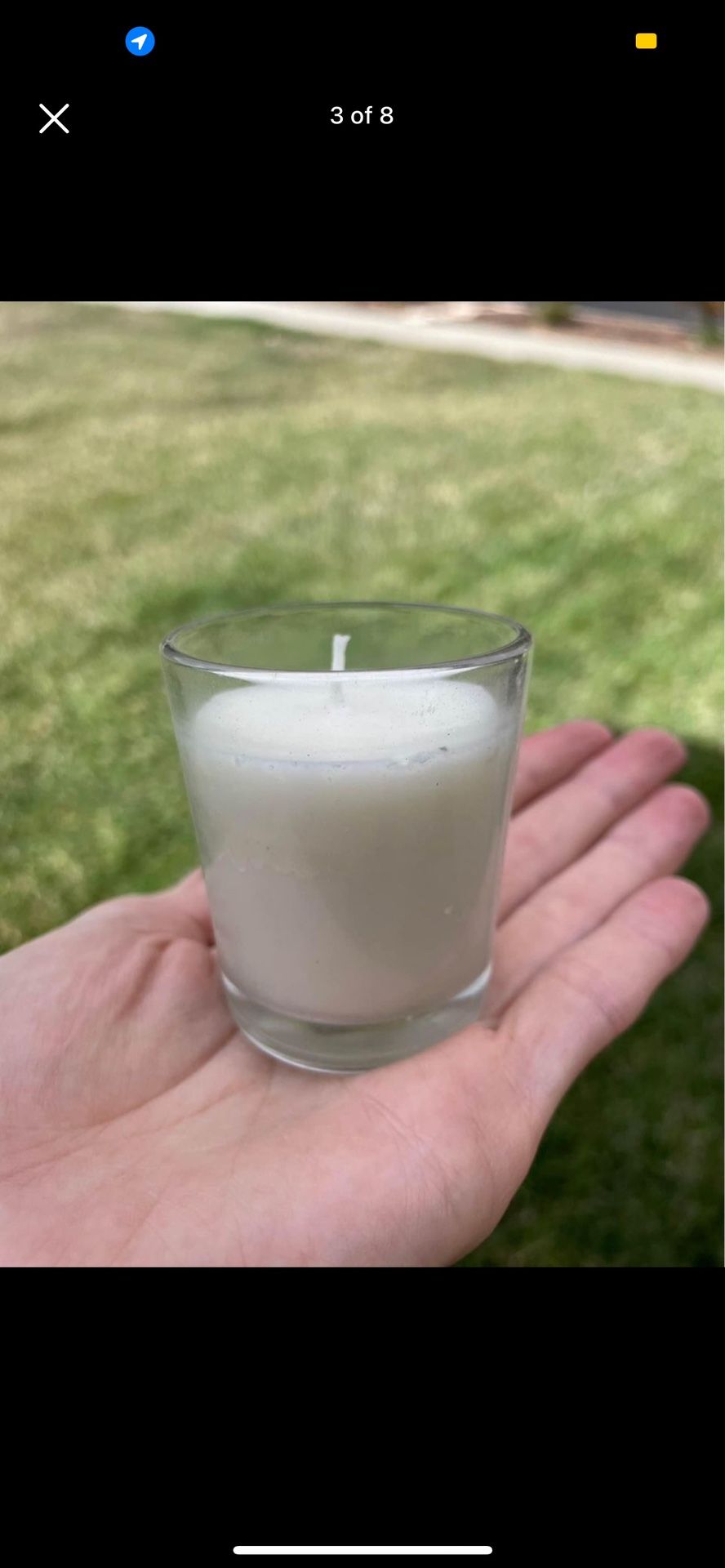 White Glass Candle Votives