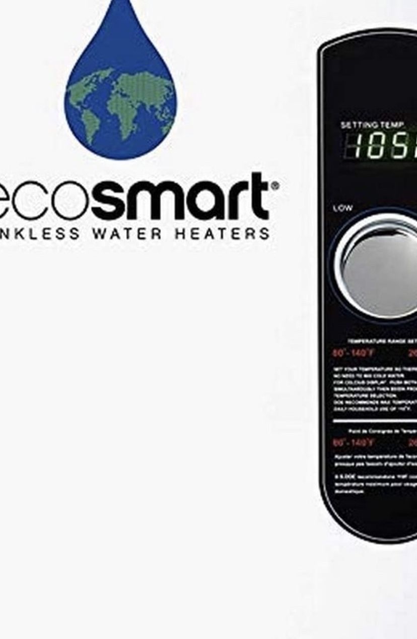 Ecosmart ECO 18 Electric Tankless Water Heater, 18 KW at 240 Volts with Patented Self Modulating Technology,White
