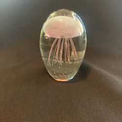 Jellyfish Glass Art Paperweight