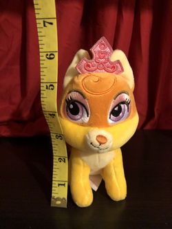 Disney Palace Pets pink & yellow cat 🐱 Princess Sleeping Beauty Palace Pet plush plushie doll/ Easter Basket gift idea! 6” tall