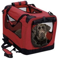 2PET Foldable Dog Crate - Soft, Easy to Fold & Carry Dog Crate for Indoor & Outdoor Use - Comfy Dog Home & Dog Travel Crate - Strong Steel Frame, Wash