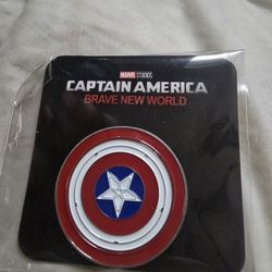 Captain America metal coin and poster