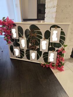 Big 27"x40" white seating chart