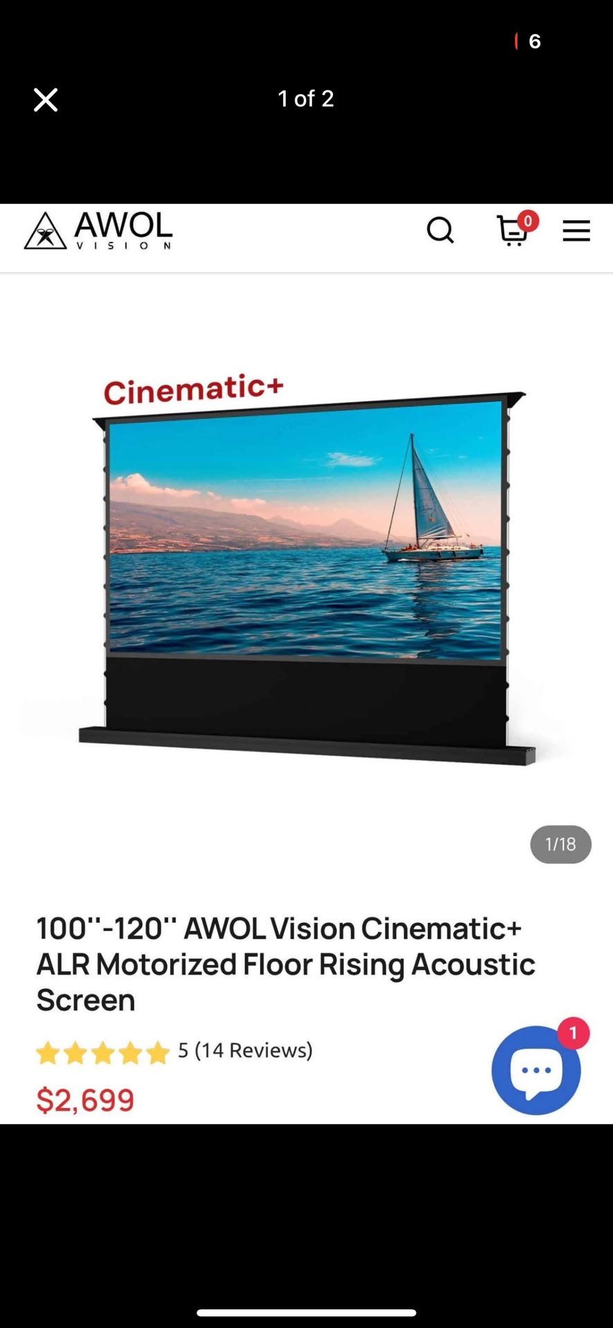 AWOL VISION 100 Inch Motorized ALR Screen