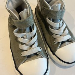 Kids Olive Green High Top Converse Size 9