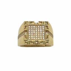Ring Yellow Gold 10k. Square