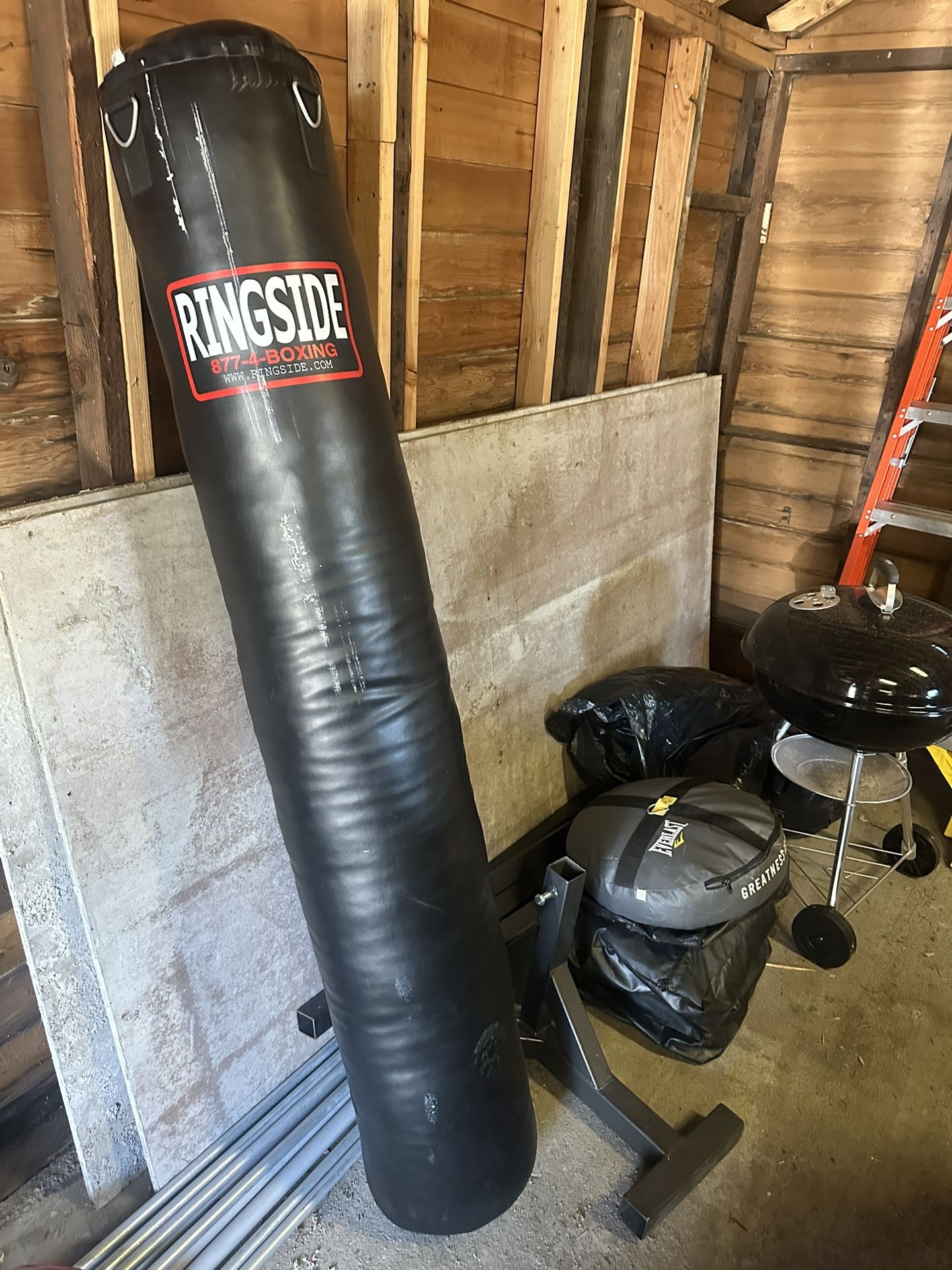 Ringside 100lbs Full Size Punching Bag With Stand And Weights.