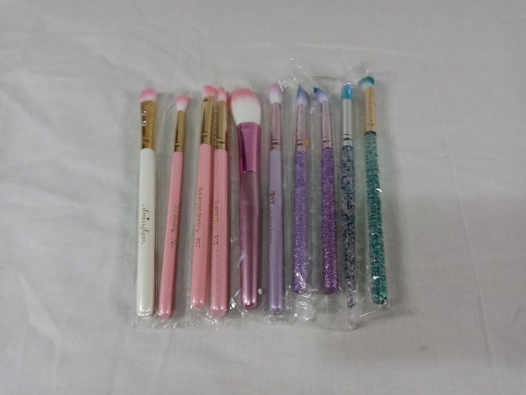 New/ Lot 10 Slmissglam Women Beauty Makeup Brushes *Cosmetic Bundle*