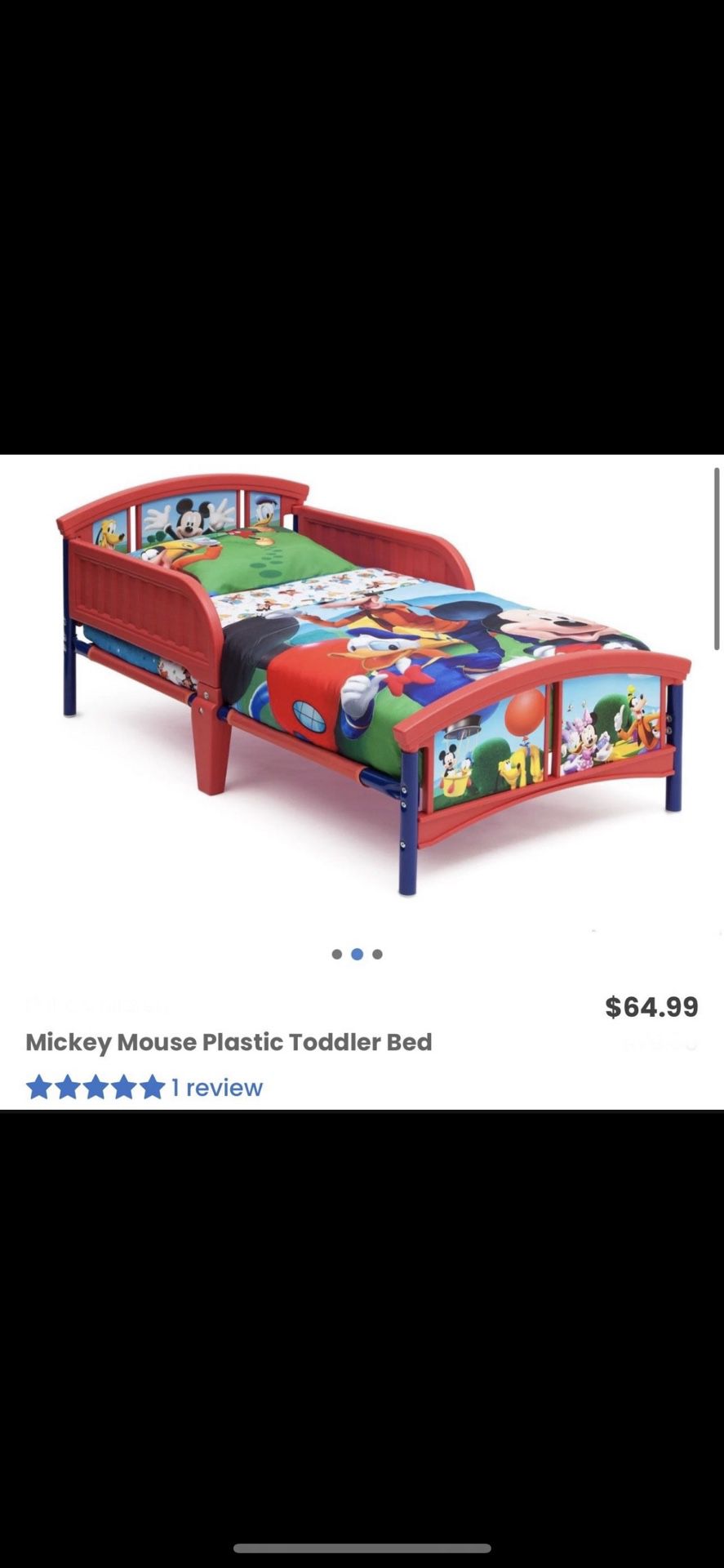 Mickey Mouse Toddler Bed Frame/ Bed/ Sleep/ Toddler/ Bed Frame/ Furniture/ Bedroom/ Mickey Mouse/ Disney 