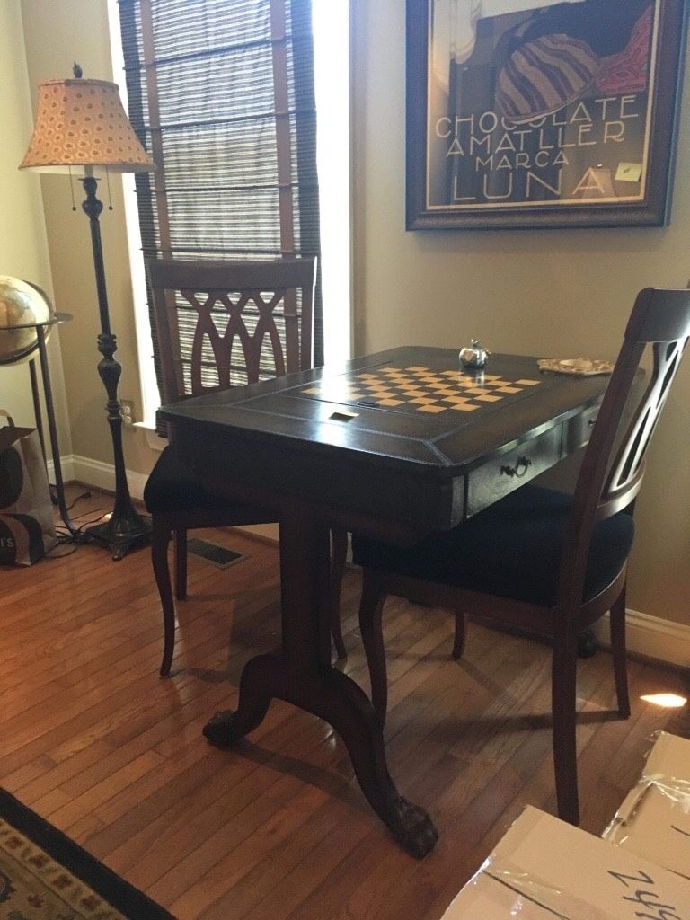 Leather Game Table